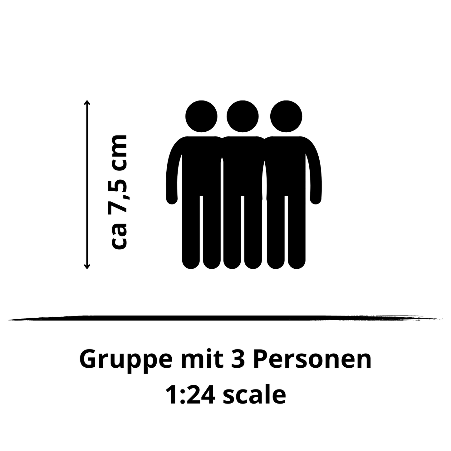 1:24 Gruppe mit 3 Personen
