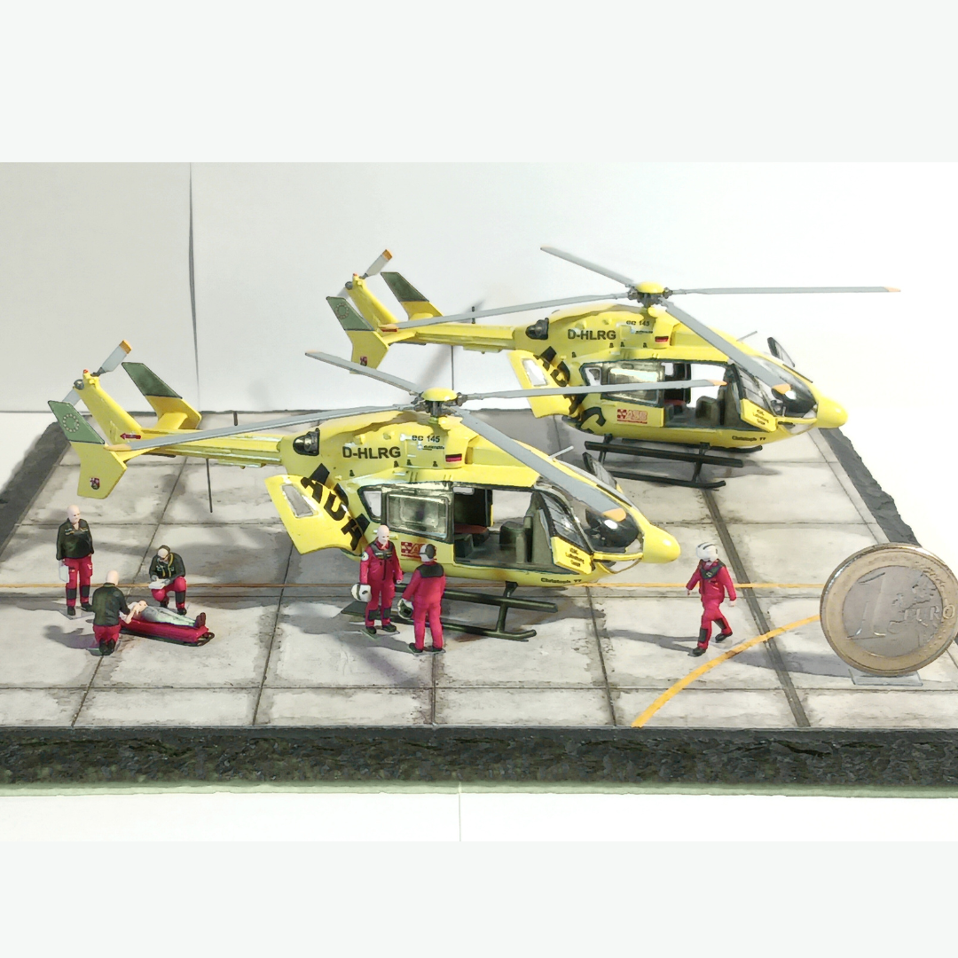 Coffret d'équipage d'hélicoptère 7 figurines miniatures