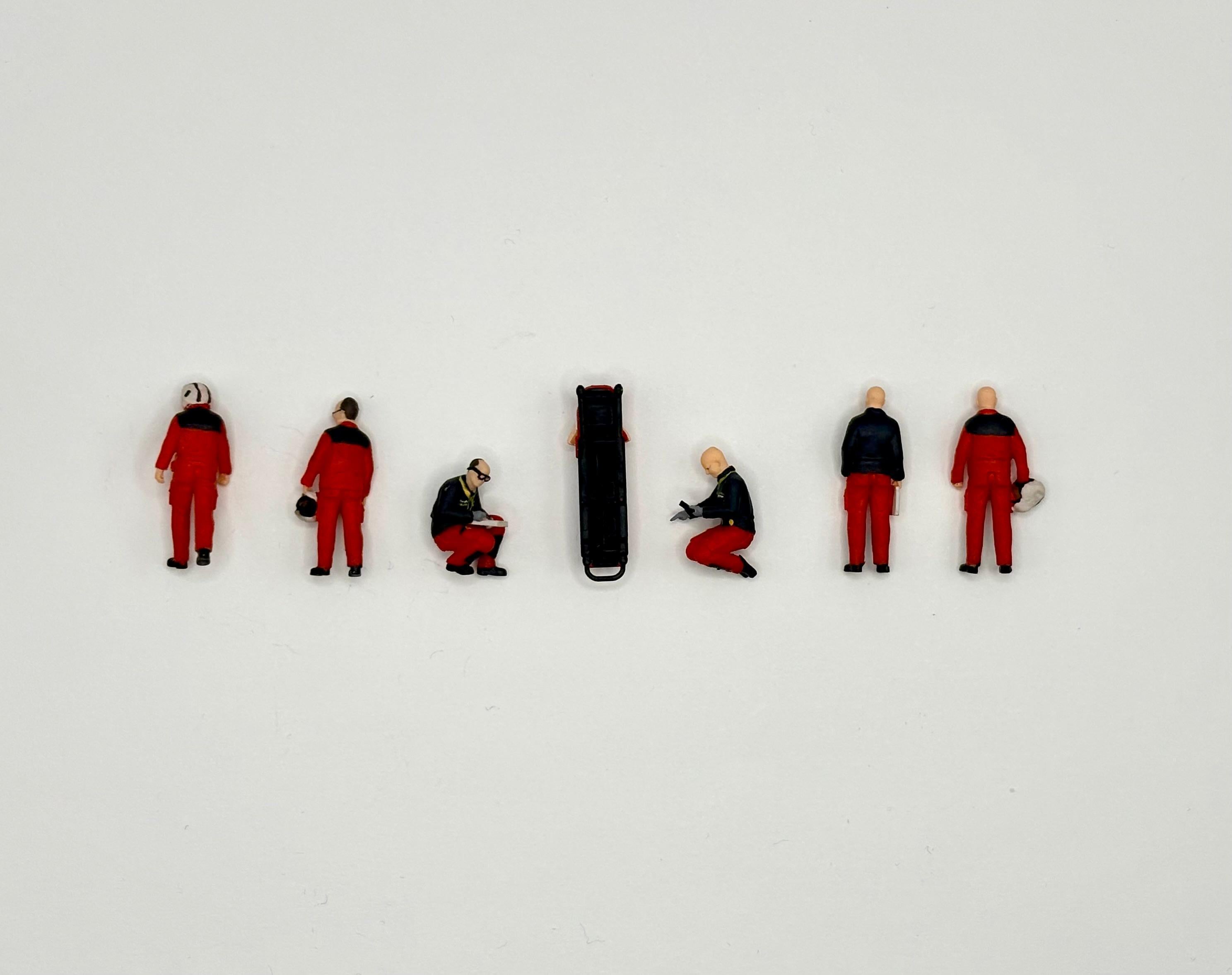 Coffret d'équipage d'hélicoptère 7 figurines miniatures