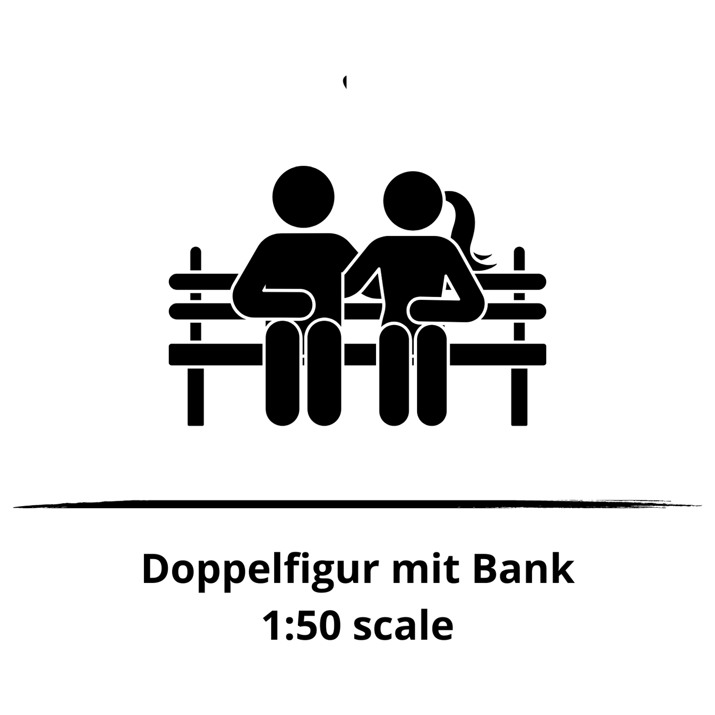 1:50 Doppel Figur mit Bank
