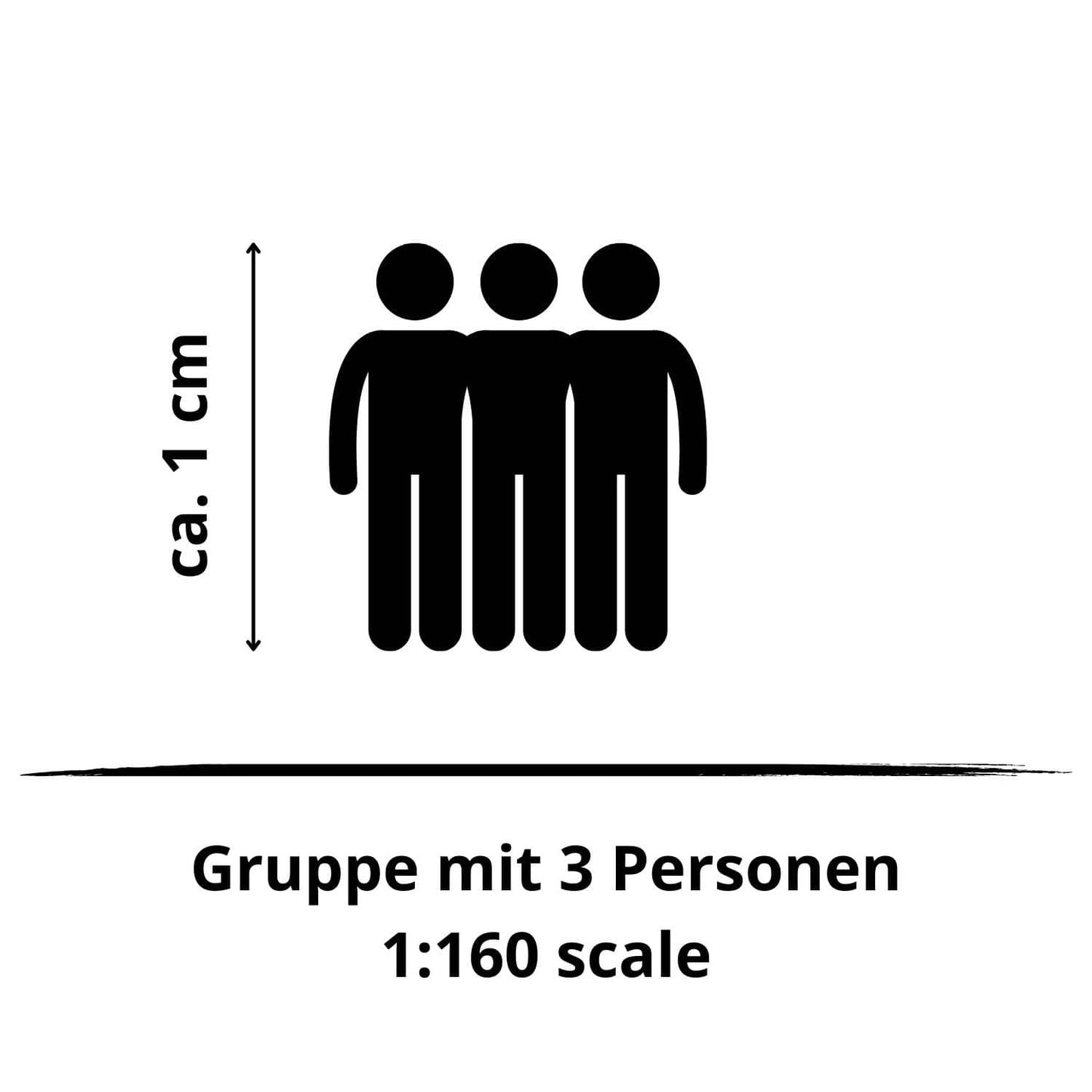 1:160 Gruppe mit 3 Personen