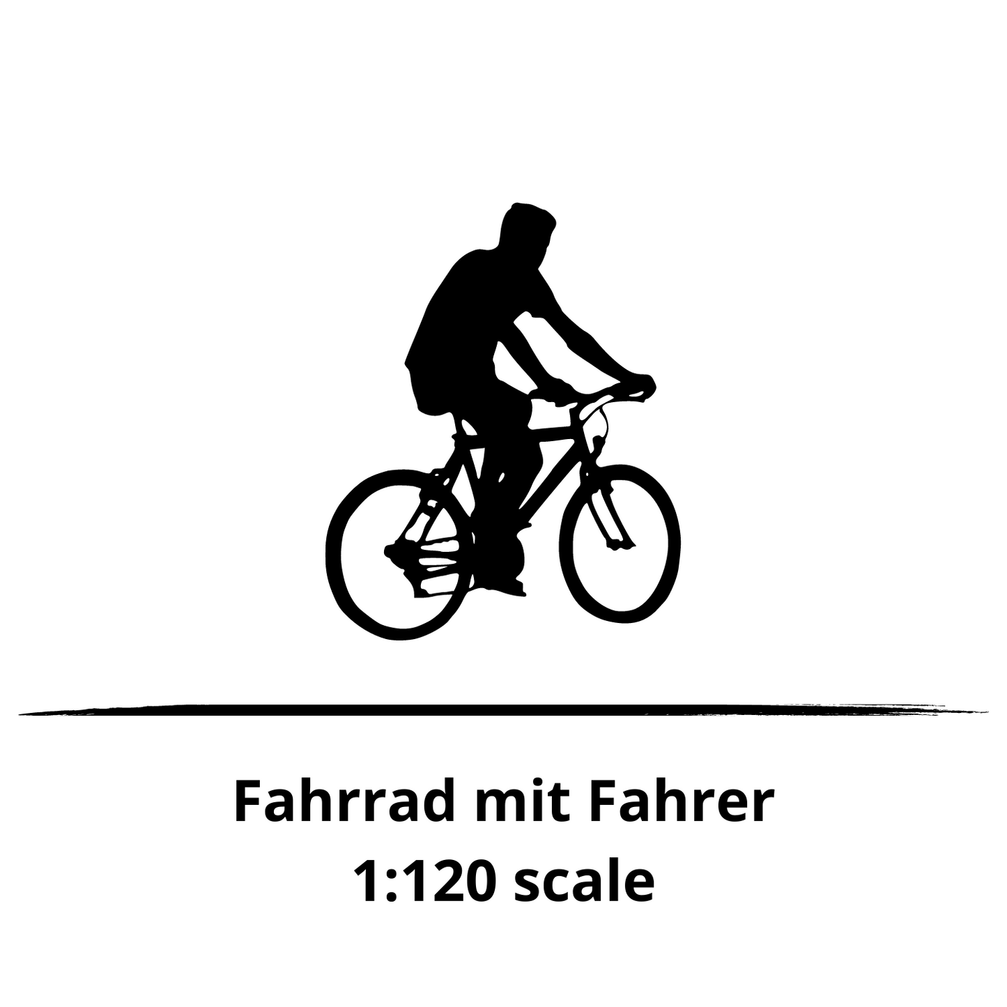 1:120 Fahrrad mit Fahrer