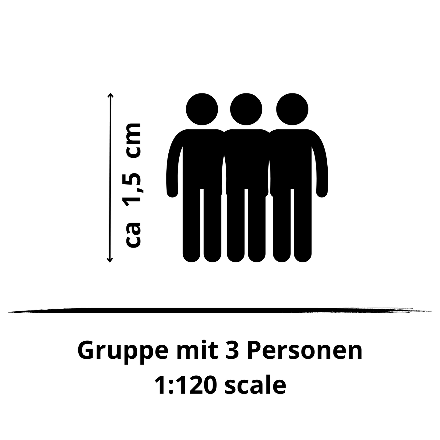 1:120 Gruppe mit 3 Personen