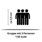 1:50 Gruppe mit 3 Personen