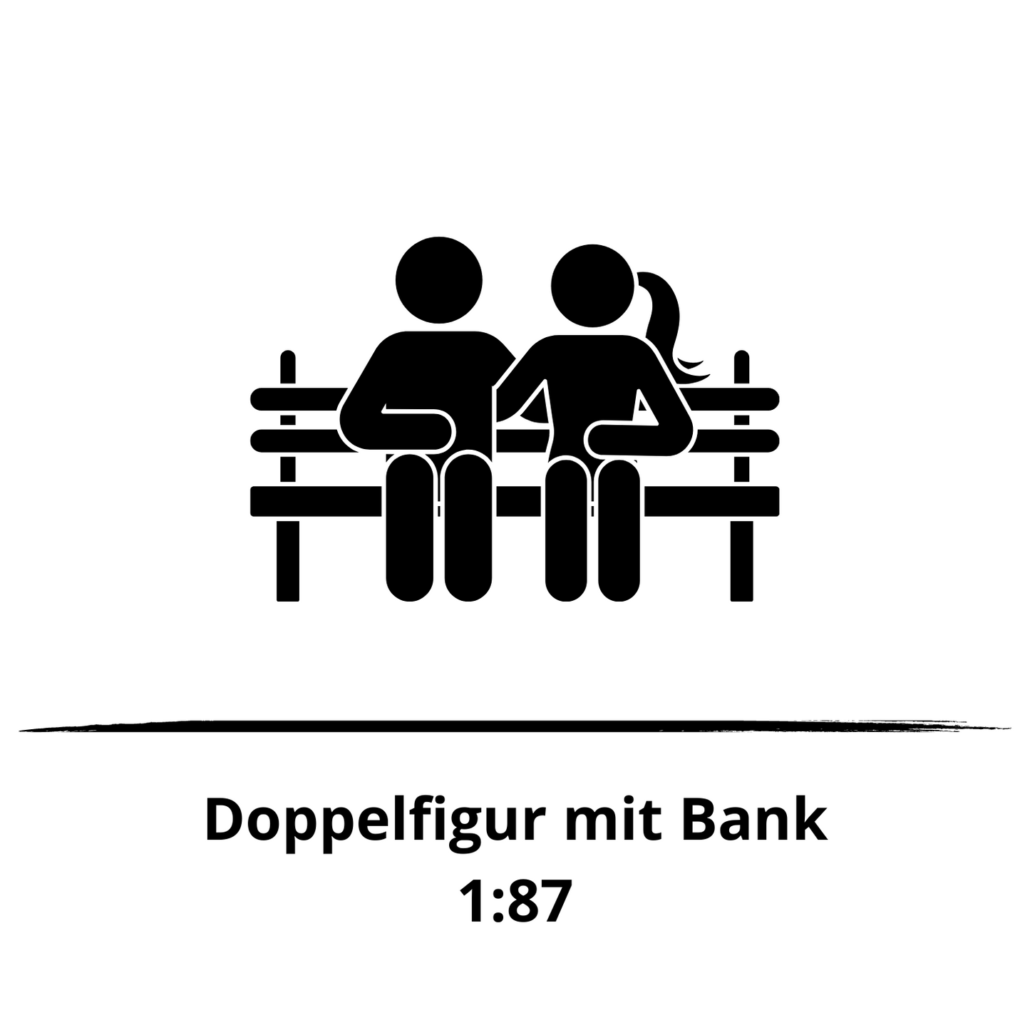 1:87 Doppelfigur mit Bank