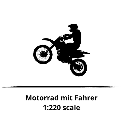 1:220 motorcycle with driver