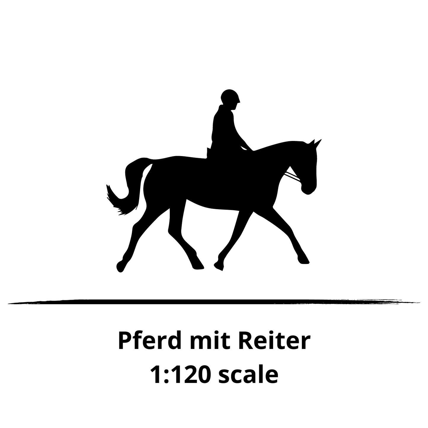 1:120 Pferd mit Reiter