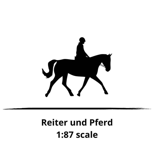 1:87 Pferd mit Reiter